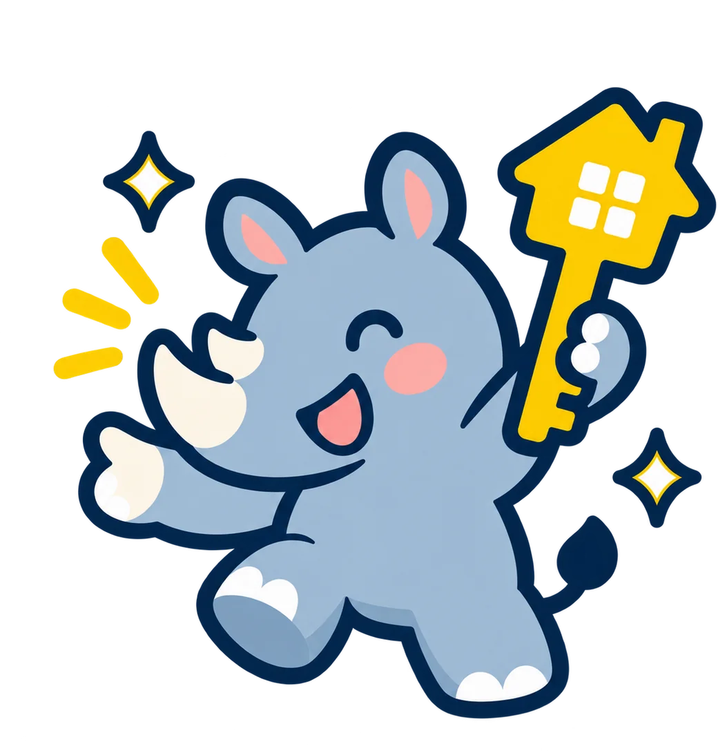 鍵を掲げて出迎えるサイヤスのキャラクター