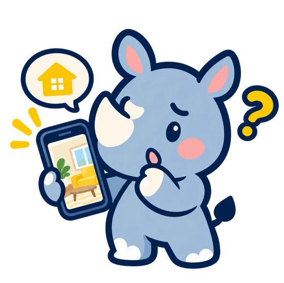 スマホで物件を探して迷うサイヤス